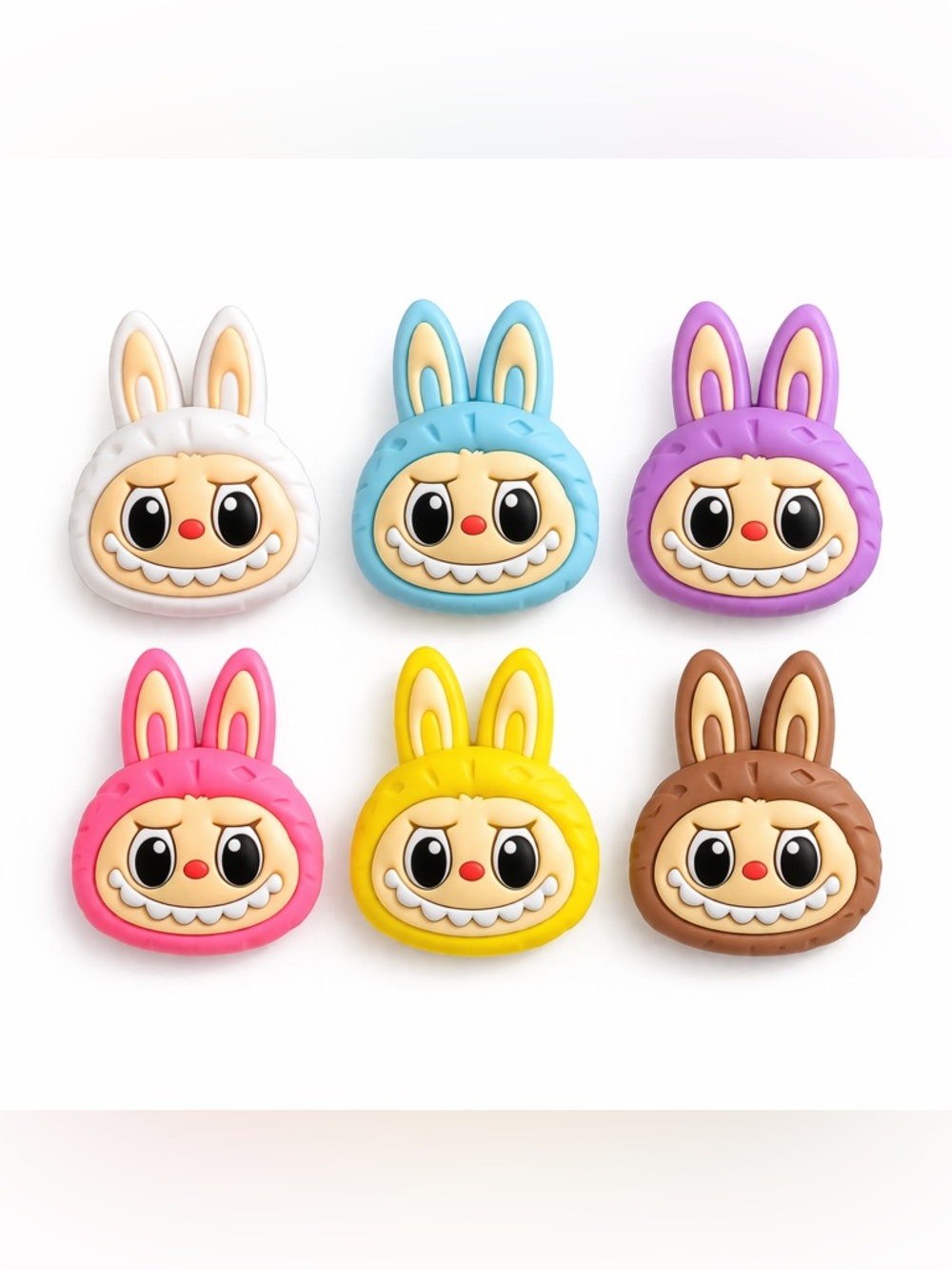 Labubu Croc Charms 6pc Set Bunny Cartoon Shoe Accessories Cute Kawaii